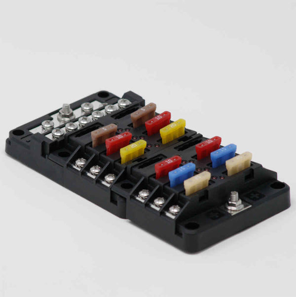 8026b - 8026 - RT Fuse Block 12 Position with Ground & LED Indication